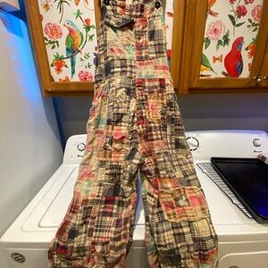 Magnolia Pearl Madras Rainbow Overalls